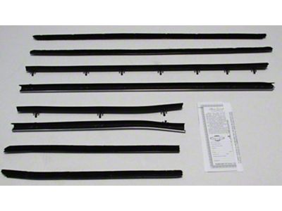 1966-1967 Cutlass Convertible Window Felt Kit - With Special Moulding - Authentic Style