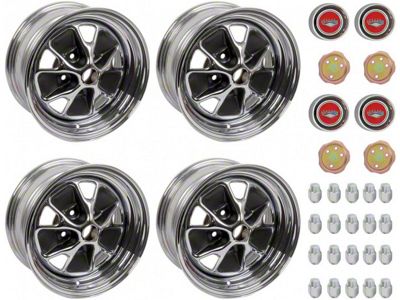 1966-1967 Mustang 15 x 7 Styled Steel Wheel Kit