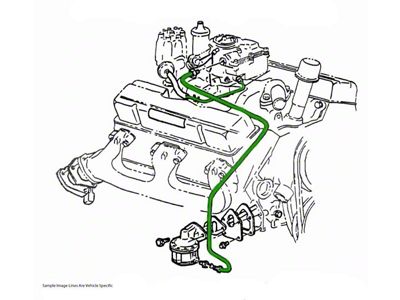 1966-1967 Oldsmobile Cutlass / 442 / F85 330CID 2bbl 3/8 Pump to Carb Line, Stainless Steel