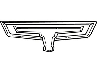 Ranchero Bull Emblem/ Chrome/ 66-67 (Ranchero)