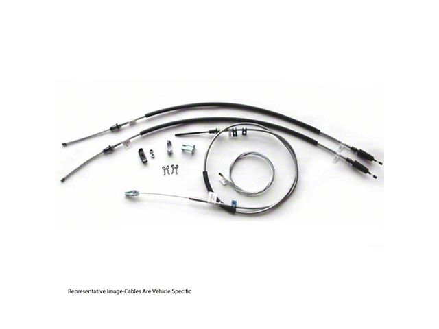 1966-1968 Chevy-GMC Truck Parking Brake Cable Set, TH350-Powerglide-Manual, Longbed With Coil Springs, Stainless Steel