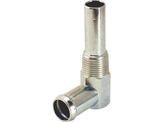 1966-1970 Ford Bronco Heater Hose Elbow, Silver Zinc