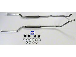 1966-1974 Bronco V8 302 Dual Exhaust System With Glass Pack Muffler
