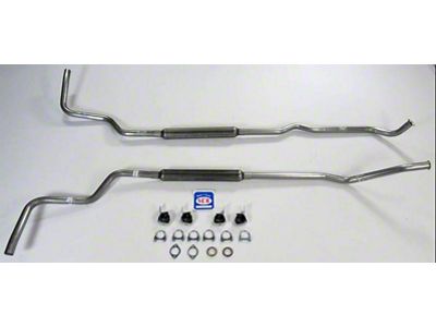 1966-1974 Bronco V8 302 Dual Exhaust System With Glass Pack Muffler