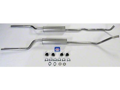 1966-1974 Bronco V8 302 Dual Exhaust System With Stock Muffler