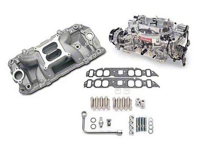 1966-1974 Corvette Edelbrock 2063 Manifold & Carb Kit; Performer RPM; Air-Gap; Big Block Chevy; Oval Port