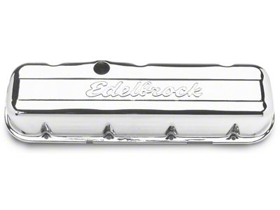 1966-1974 Corvette Edelbrock 4480 Valve Cover Low Chr 396-454