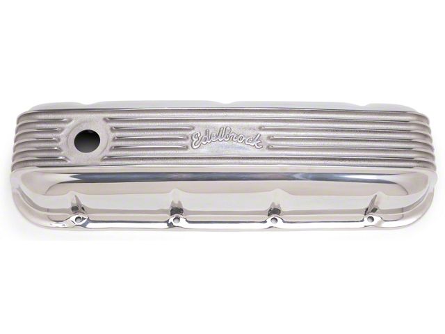 1966-1975 El Camino Edelbrock 4185 Big Block Classic Aluminum Valve Cover Polished