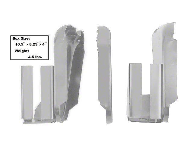 1966-1977 Bronco Fender to Radiator Brace Set - 3-piece