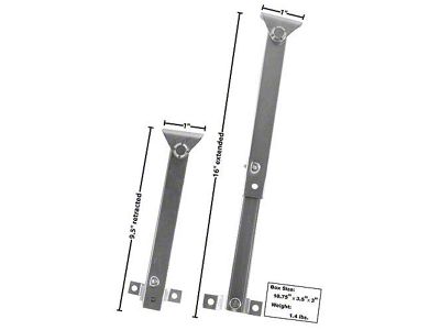 OPR 1966-1977 Bronco Liftgate Supports - 9.5 Retracted - 16 Fully Extended