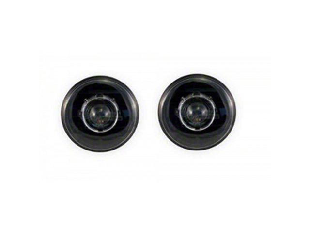 1966-1979 Ford Bronco 7 Inch Round Projector Headlights With 64mm Projector Black Housing