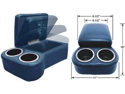 1966-79 Ford Bronco BC Seat Cruiser Console-Dark Blue