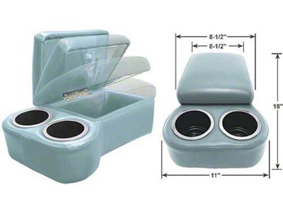 1966-79 Ford Bronco BC Seat Cruiser Console-Light Blue
