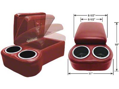 1966-79 Ford Bronco BC Seat Cruiser Console-Red