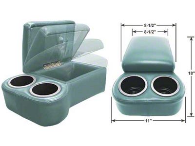 1966-79 Ford Bronco BC Seat Cruiser Console-Turquoise