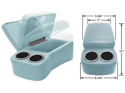 1966-79 Ford Bronco BD Drinkster Seat Console-Light Blue
