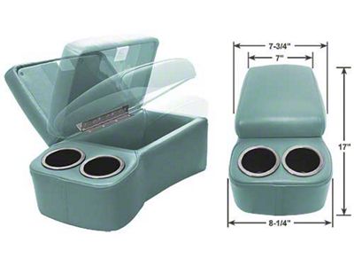 1966-79 Ford Bronco BD Drinkster Seat Console-Turquoise