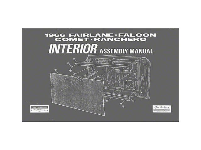 Interior Assembly Manual/ Fairlane, Falcon & Comet