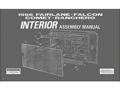 Interior Assembly Manual/ Fairlane, Falcon & Comet