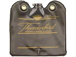Windshield Washer Bag, Black With Gold Letters, With Hinged Cap (1966 Ford Thunderbird)