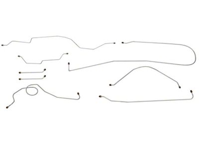 1966 Chevy-GMC Truck 2WD 1/2-Ton Standard Cab Shortbed Power Drum Brake Line Set 8pc, OE Steel