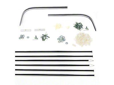 Side Molding Set,2-Door Impala,8-Pcs w/Clips,1966