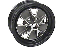 1966 Mustang 14 x 5 Styled Steel Wheel, Black Painted Rim with Chrome Center