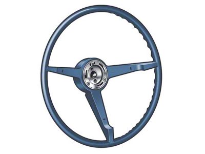 1966 Mustang 3-Spoke Steering Wheel, Blue