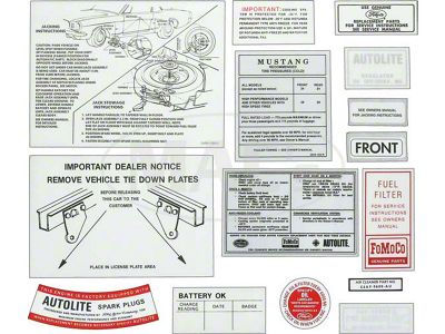Scott Drake 1966 Mustang Decal Kit