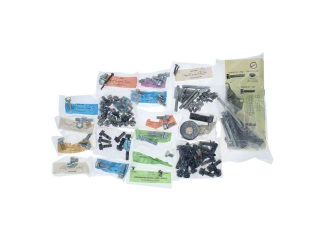 1966 Mustang Engine Hardware Master Kit, 289 V8 with Cast Iron Water Pump and A/C