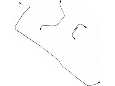 1966 Mustang OEM Steel Manual Front Drum Brake Line Kit, 3-Piece (Manual Front Drum Brakes)