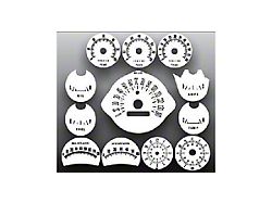 1966 Mustang Rally Pack White Face Gauge Overlay Kit