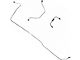 1966 Mustang Stainless Steel Manual Front Drum Brake Line Kit, 3-Piece (Manual Front Drum Brakes)