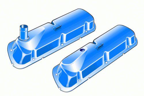 Ecklers Valve Covers/ Painted Blue (1966 Mustang)