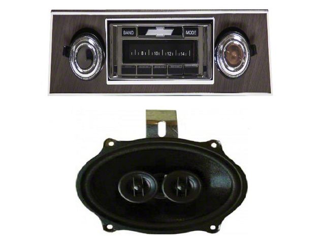 Custom Autosound 68-69 USA-630, Radio,w/Walnut Bezel,w/Speaker