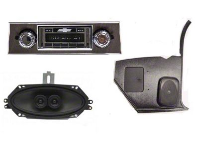 Custom Autosound 68-69 USA-630, Radio,w/Walnut Bezel,w/Speakers