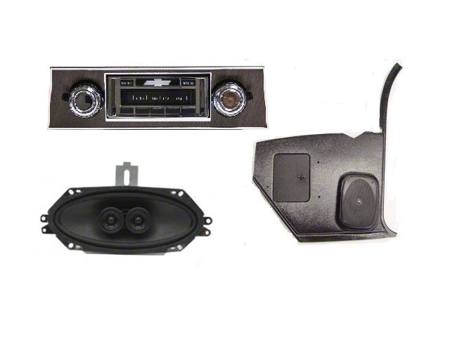 Custom Autosound 68-69 USA-630, Radio,w/Walnut Bezel,w/Speakers