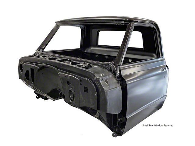 1967-1968 Chevy Truck Cab Assembly, Big Window, Small Hump Floor, Without Factory AC, Stock LH B-Pillar, Without Cargo Light