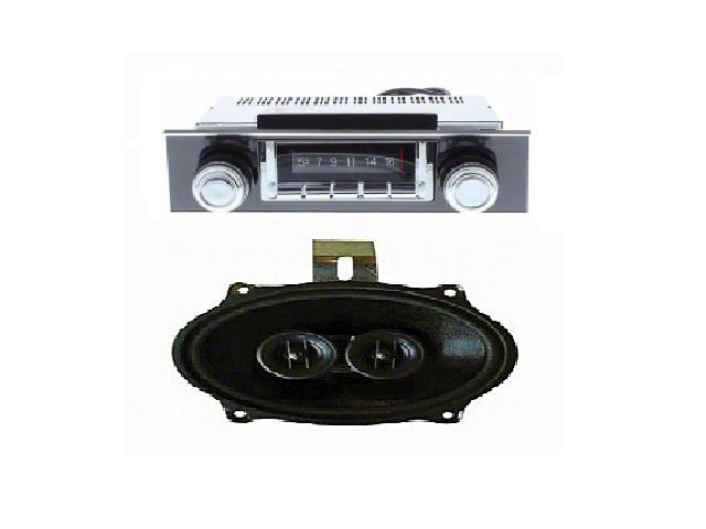 Custom Autosound 67-69 740 Radio,w/Blk Bzl/Speaker