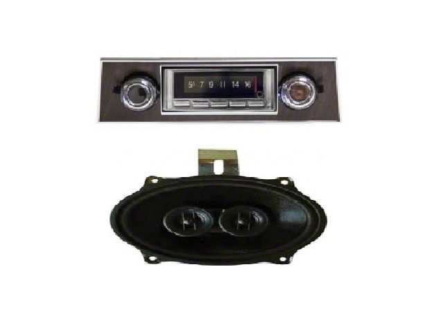 Custom Autosound 67-67 740 Radio,With Walnut Bezel w/Speaker