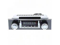 Custom Autosound USA-740 Series Radio with Bluetooth; Black Bezel (67-68 Camaro)