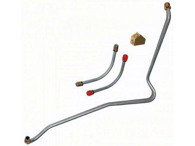 Fuel Line Set, Fuel Pump To Holley Carburetor, Steel, 396/375hp, 3/8 With Fuel Block (67-68 Camaro)
