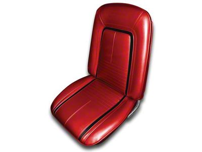 1967-1968 Camaro Standard Convertibe Front Buckets Front & Rear Set Red
