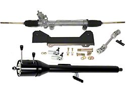 Steeroids Manual Steering Rack and Pinion Conversion Kit with Black Steering Column (67-68 Camaro)