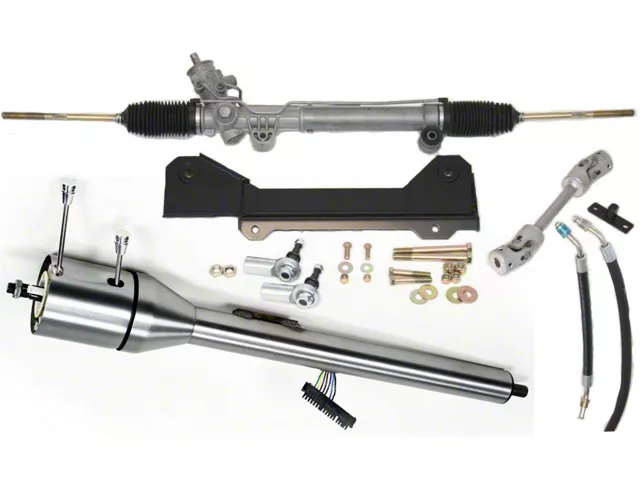 1967-1968 Camaro Steeroids Rack And Pinion Conversion With Unpainted Tilt Steering Column, Power