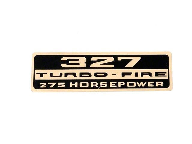 1967-1968 Chevelle , 327 Turbo-F Valve Cover Decal 275 Hp