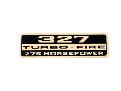 1967-1968 Chevelle , 327 Turbo-F Valve Cover Decal 275 Hp
