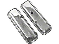 1967-1968 Corvette Valve Covers 427ci Chrome With Power Brakes 