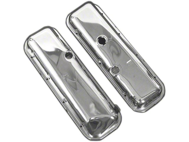 1967-1968 Corvette Valve Covers 427ci Chrome With Power Brakes