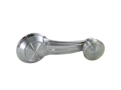 Window Crank Handle with Clear Knob; Chrome (1968 Corvette C3)